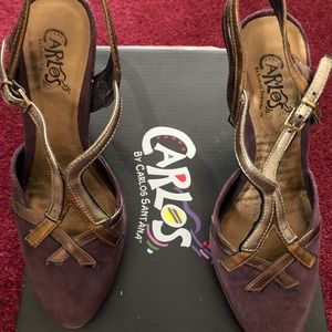 Carlos by Carlos Santana purple suede heels